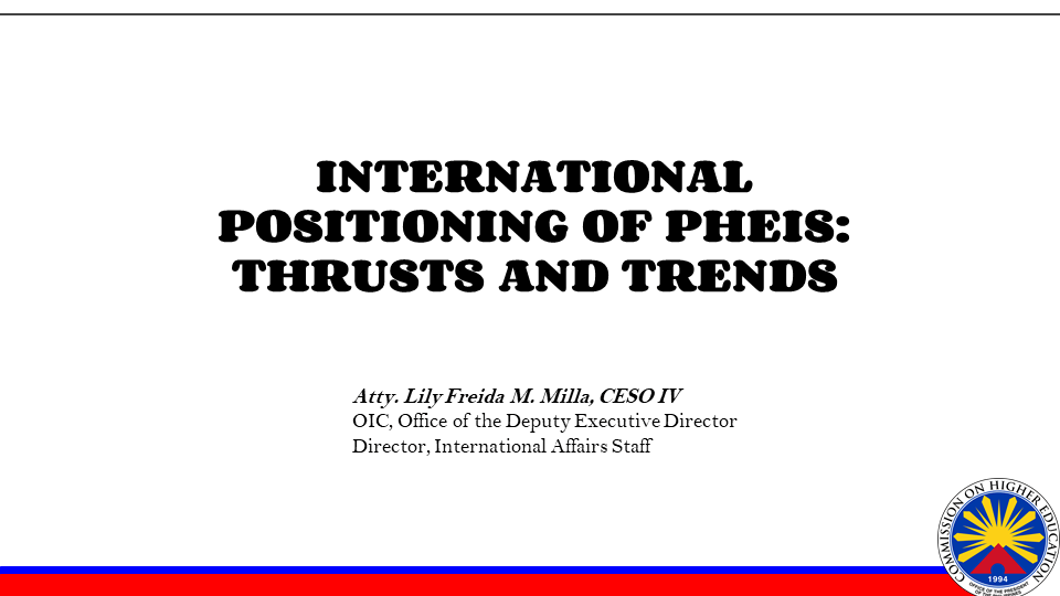 International Positioning of PHEIs_ Thrusts and Trends 1